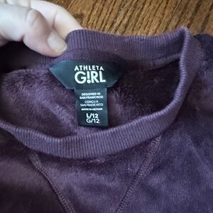 Athleta Women's Plush Crewneck Sweatshirt in Deep Plum